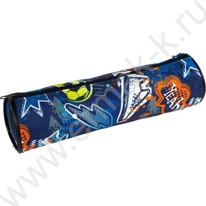 Пенал-круглый 21*6*6см "Football", молния, текстильный /ассорти | Фото 2