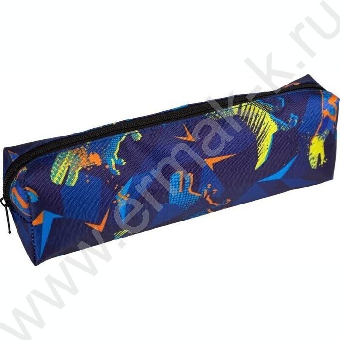 Пенал-прямоугольный 20*7*3,5см "Grunge", молния, текстиль. /ассорти | Фото 2