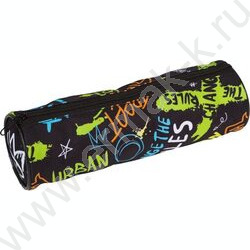 Пенал-круглый 21*6*6см "Urban", молния, текстильный /ассорти | Фото 2