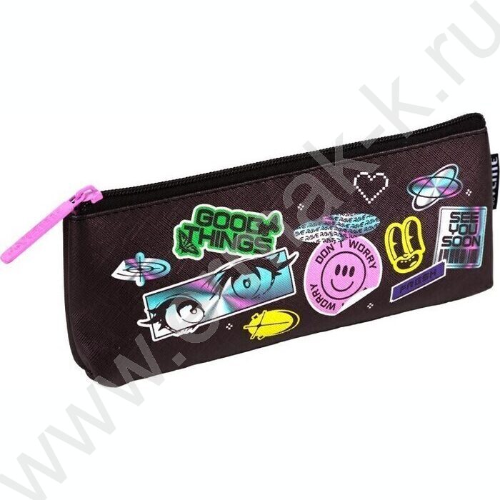 Пенал-треугольный 21*8*3,5см "Anime Style", молния, иск.кожа, с подкладом | Фото 1