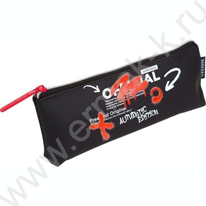 Пенал-треугольный 21*8*3,5см "The X Graffiti", молния, силиконовый | Фото 1