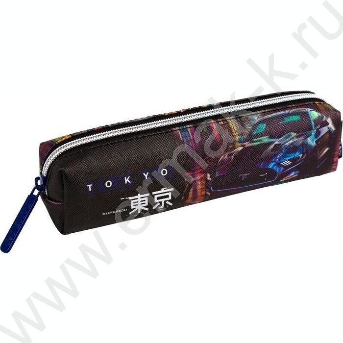 Пенал-прямоугольный 21*4*4см "Tokyo Drift", молния, иск.кожа, с подкладом | Фото 1