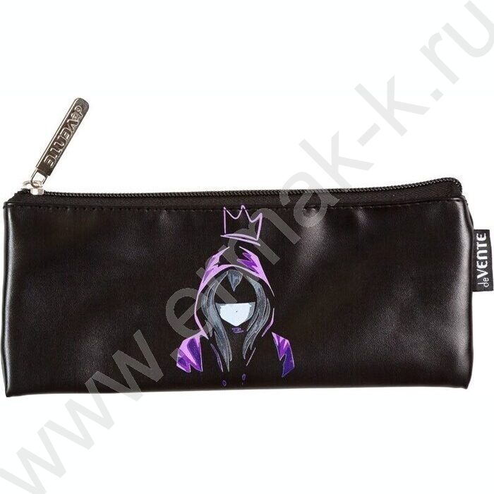 Пенал-плоский на молнии 21,5*9*1см "I'm Queen" /иск.кожа | Фото 1