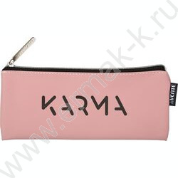 Пенал-прямоугольный 21,5*9*1см "Karma", молния, иск.кожа, аппликация NEW | Фото 1