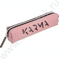 Пенал-прямоугольный 21*4*4см "Karma", молния, иск.кожа, аппликация NEW | Фото 1