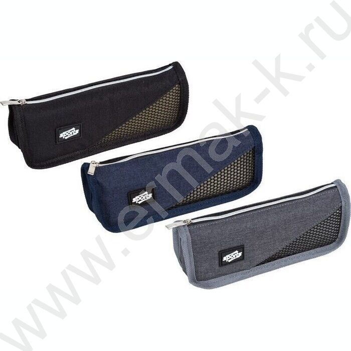 Пенал-прямоугольный 21*4,5*7см "Sport", молния, полиэстер, аппликация /ассорти | Фото 1