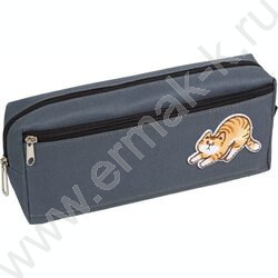 Пенал-прямоугольный 21*9*4,5см "Можно не надо коты", молния, полиэстер, с ручкой /черный | Фото 1