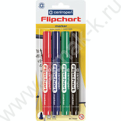 Маркер д/флипчарта /набор  4цв/ 2,5мм круг, "8550" | Фото 1