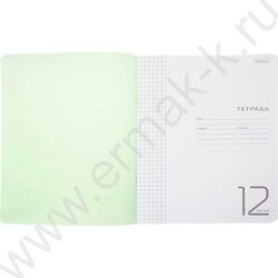 Тетрадь  12л клетка пл.обл."Зеленая" | Фото 4