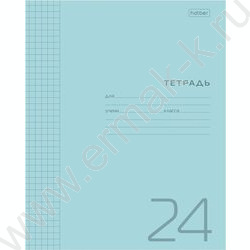 Тетрадь  24л клетка с пластиковой обложкой "Голубая" | Фото 1