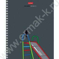 Тетрадь  48л клетка/спираль "За окном" /выб.лак/ 4вида | Фото 4