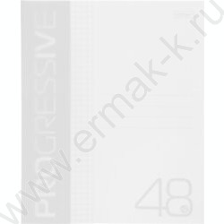 Тетрадь  48л А5 клетка/пластик обл./ "PROGRESSIVE  Белая" | Фото 1