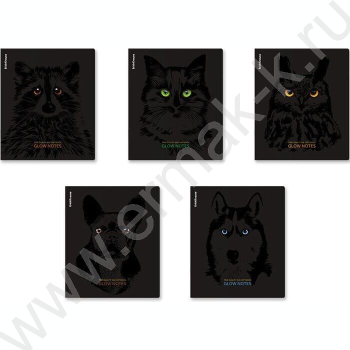 Тетрадь  48л клетка "Gaze" /лам. soft-touch + выбор. УФ-лак /ассорти | Фото 1