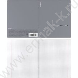 Тетрадь  48л клетка "Simple Color" /лам. soft-touch + выбор. УФ-лак /серый | Фото 2