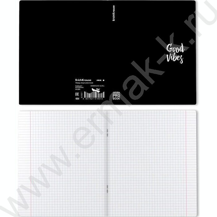 Тетрадь  48л А5+ клетка/пластик обл./ "Words" /черный /ассорти | Фото 7