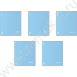 Тетрадь  48л А5+ клетка/пластик обл./ "Symbol" /голубой /ассорти | Фото 1