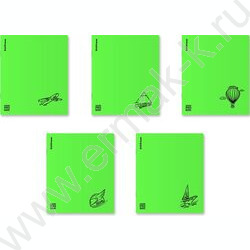 Тетрадь  48л А5+ клетка/пластик обл./ "Motion" /зеленый /ассорти | Фото 1