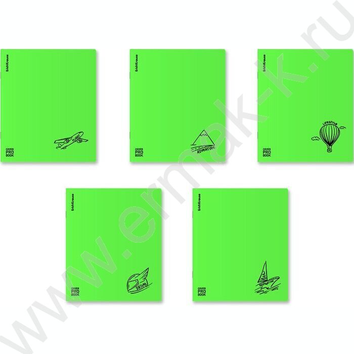 Тетрадь  48л А5+ клетка/пластик обл./ "Motion" /зеленый /ассорти | Фото 1