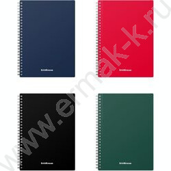 Тетрадь  60л А5 клетка/спираль/пластик обл./ "Classic" /ассорти | Фото 1