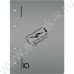 Тетрадь 100л А5 клетка/кольца/пластик обл./  "IQ FineLine, Life Style" /серебристая | Фото 3