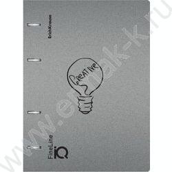 Тетрадь 100л А5 клетка/кольца/пластик обл./  "IQ FineLine, Life Style" /серебристая | Фото 4