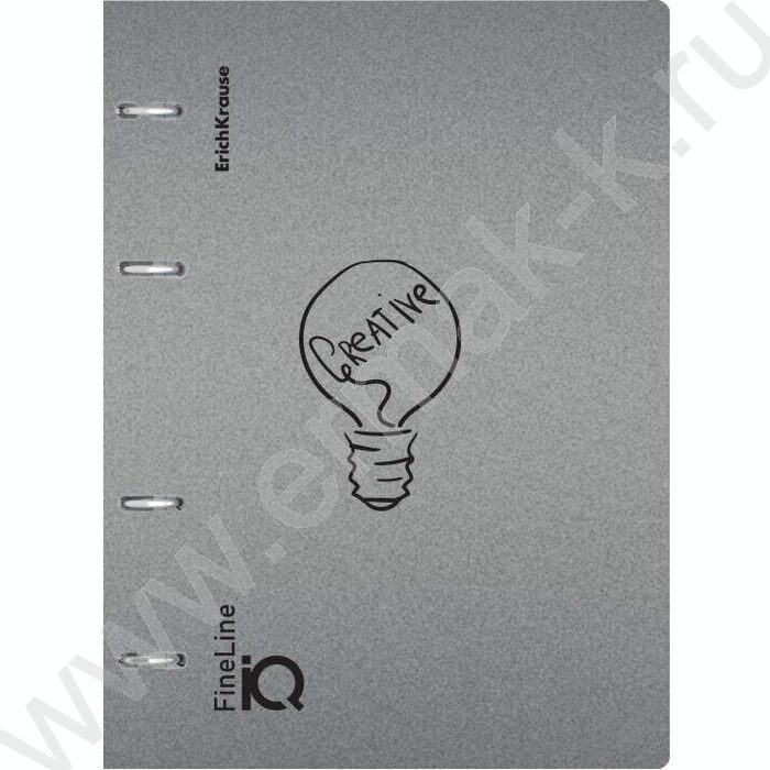 Тетрадь 100л А5 клетка/кольца/пластик обл./  "IQ FineLine, Life Style" /серебристая | Фото 4