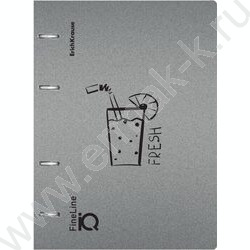 Тетрадь 100л А5 клетка/кольца/пластик обл./  "IQ FineLine, Life Style" /серебристая | Фото 5