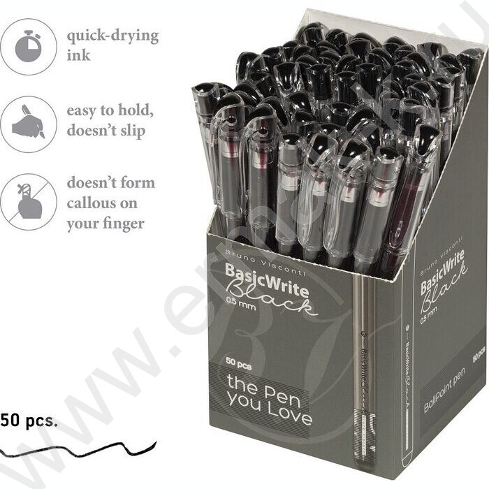 Ручка шар черная 0,5мм "BasicWrite" | Фото 5