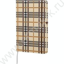 Ежедневник н/дат 21*14,5 80л Шотландка на резинке, блок клетка с ляссе | Фото 2