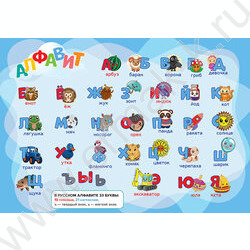 Накладка на стол 330*230мм Алфавит | Фото 1