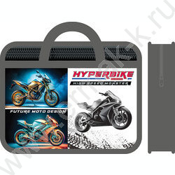 Папка д/тетрадей А4 пластик с ручками Hyperbike | Фото 1