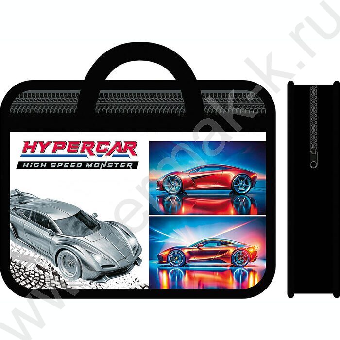 Папка д/тетрадей А4 пластик с ручками Hypercar | Фото 1