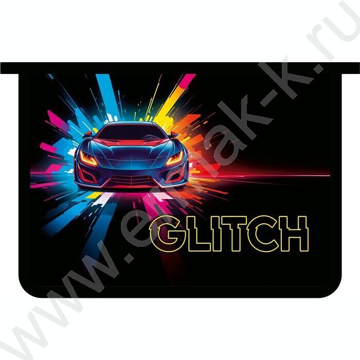 Папка д/тетрадей А4 пластик молния сверху Glitch | Фото 1