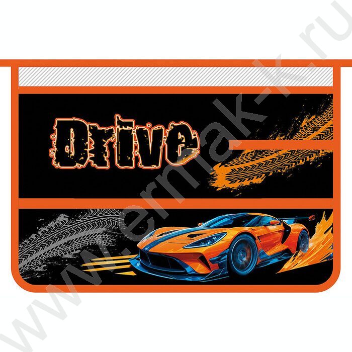 Папка д/труда А4 пластик молния вокруг Стремительный драйв | Фото 1