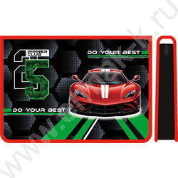 Папка д/труда А4 пластик молния сверху с дизайном Автоклуб 25 | Фото 1