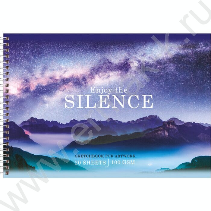 Альбом д/рисования-спираль 20л "Silence" ассорти | Фото 3