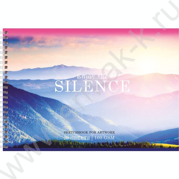 Альбом д/рисования-спираль 20л "Silence" ассорти | Фото 4