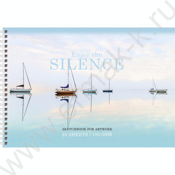 Альбом д/рисования-спираль 20л "Silence" ассорти | Фото 5