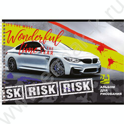 Альбом д/рисования-спираль 24л "Risk" ассорти | Фото 4