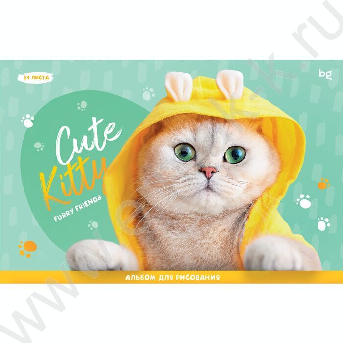 Альбом д/рисования 24л "Cute Kitty" ассорти | Фото 2