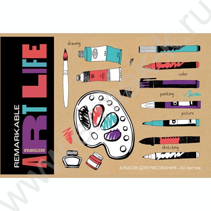 Альбом д/рисования 40л "ART life" ассорти | Фото 4
