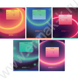 Тетрадь  12л клетка "Градиент" ассорти | Фото 1