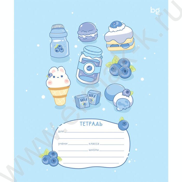 Тетрадь  12л клетка "Пирожочек" ассорти | Фото 2