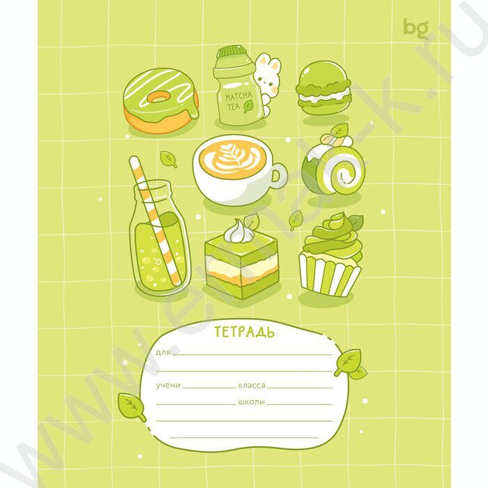 Тетрадь  12л клетка "Пирожочек" ассорти | Фото 3