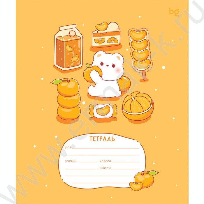 Тетрадь  12л клетка "Пирожочек" ассорти | Фото 6