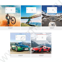 Тетрадь  12л клетка "Спорт" ассорти | Фото 1