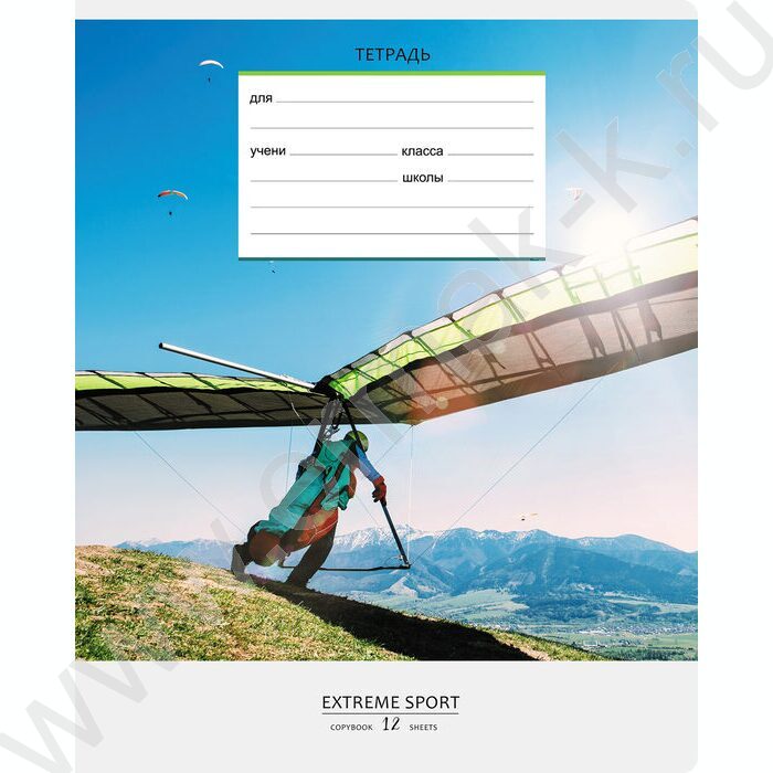 Тетрадь  12л клетка "Спорт" ассорти | Фото 3