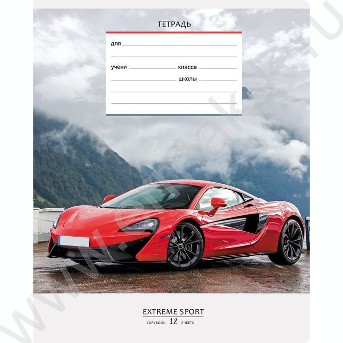 Тетрадь  12л клетка "Спорт" ассорти | Фото 6