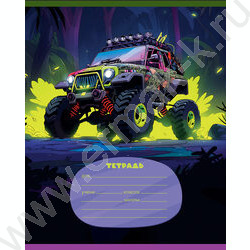 Тетрадь  12л клетка крупная "Оff-road" /выб.лак/ ассорти | Фото 2