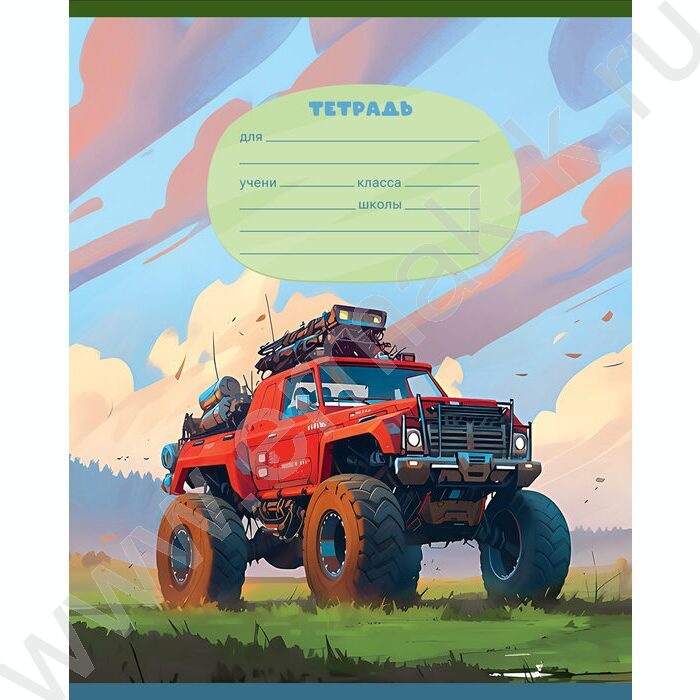 Тетрадь  12л клетка крупная "Оff-road" /выб.лак/ ассорти | Фото 3